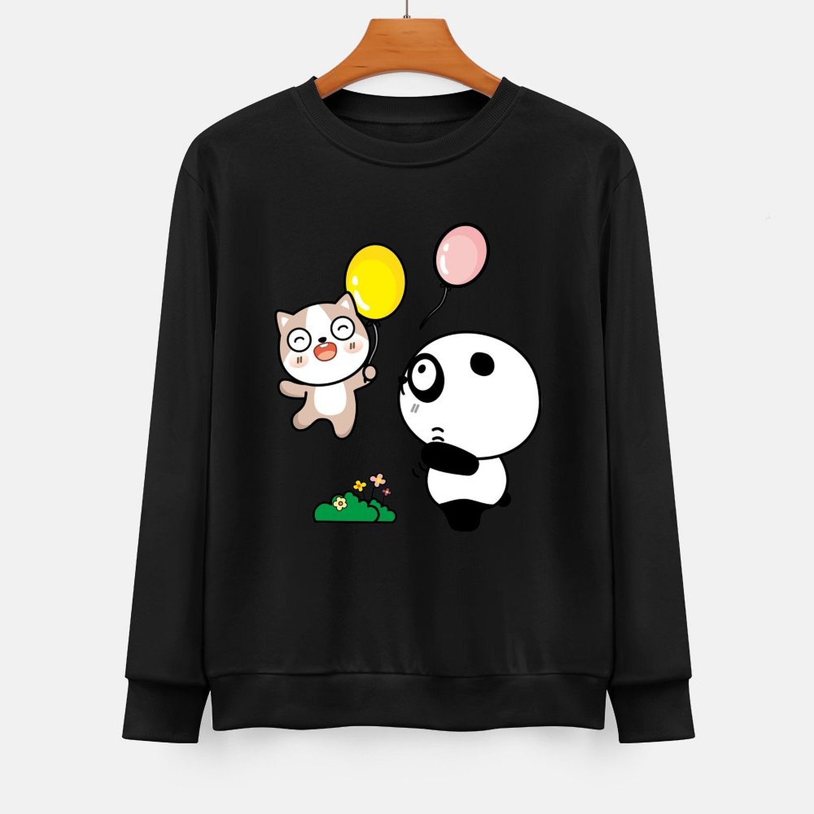 Front Patterned Long Sleeve TopStudio Classic Fit